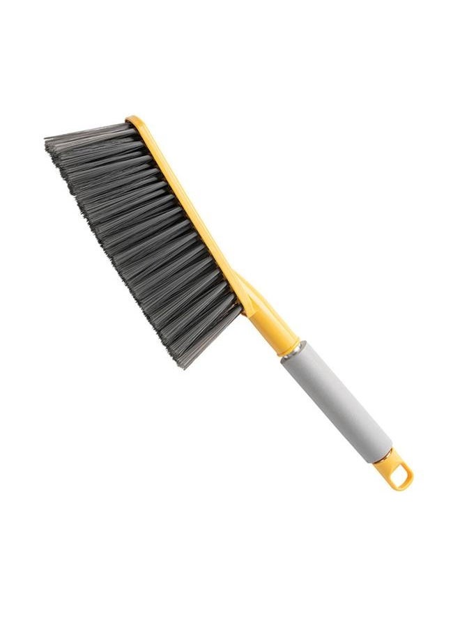NIBEMINENT - Bed Sweeping Brush Soft Bristle Gentle Sofa Brush with Long Handle Hand Broom Dusting Brush for Bedroom Yellow - Image 1