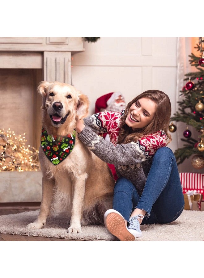Pudodo Christmas Dog Bandana Merry Christmas Triangle Bibs Dog Scarf Adjustable Accessories for Small Medium Dogs Cats Pets - Image 3