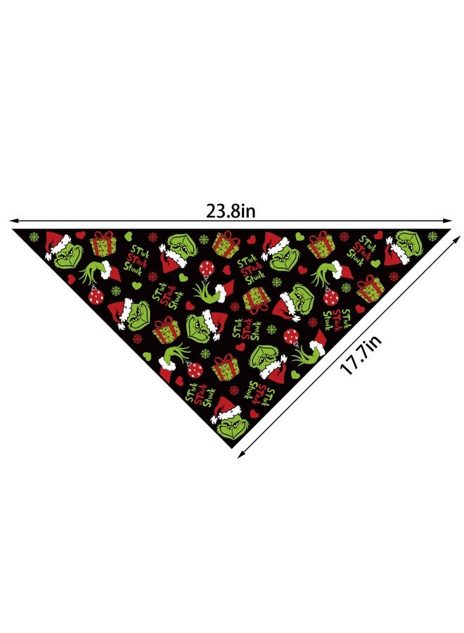 Pudodo Christmas Dog Bandana Merry Christmas Triangle Bibs Dog Scarf Adjustable Accessories for Small Medium Dogs Cats Pets - Image 2