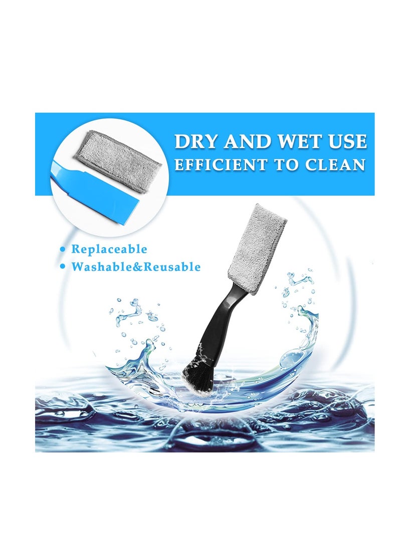 KASTWAVE Double Head Brush for Car Clean, 2 Pack Car Interior Cleaning Soft Brushes, Car Detailing Tools, Car Interior Beauty Brush for Universal Vehicle Dashboard Screen, Air Vents, Computer, Black - Image 4