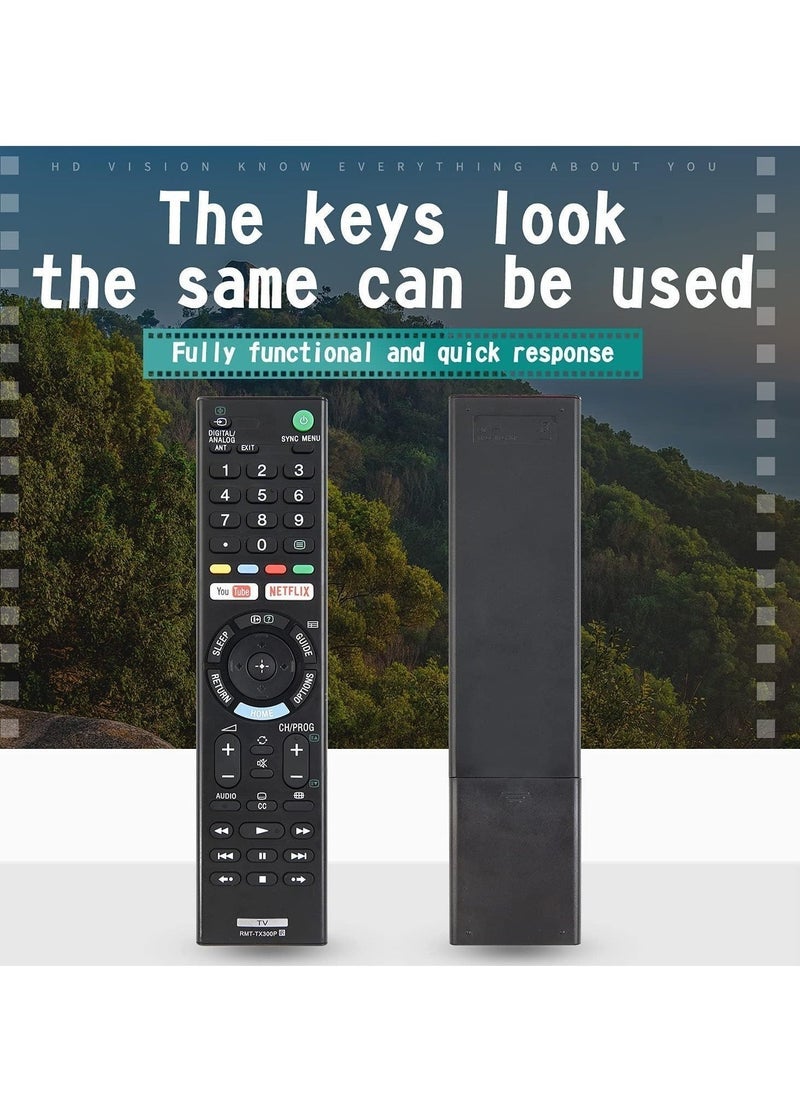 PopZa Universal Remote Control RMT-TX300P for Sony - Replacement for All Sony LCD LED HDTV Smart Bravia TVs with YouTube and Netflix Buttons with Battery - Image 3