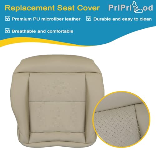 2010-2016 For Mercedes Benz E350 4-Door Driver Bottom Seat Cover Tan & Foam