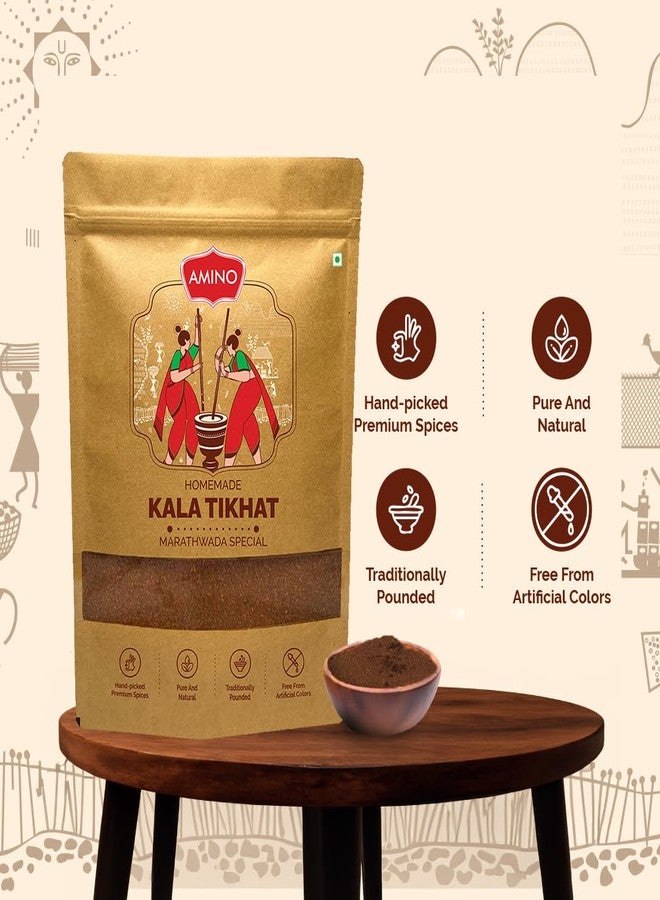 Amino Kala Masala | Smoky & Spicy Traditionally Pounded Maharashtrian Kala Tikhat | Hand-Roasted Coconut, Byadgi & Teja Chillies | Perfect for Marathi Recipes, Usal, Misal, Mutton & Curries - Image 3