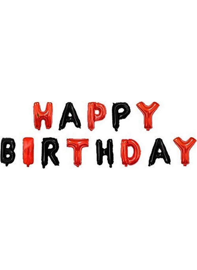 Balloonistics My Party Store Dot Com Black And Red Happy Birthday Foil Balloons For Birthdays And Decorations (Silver)  - Image 3