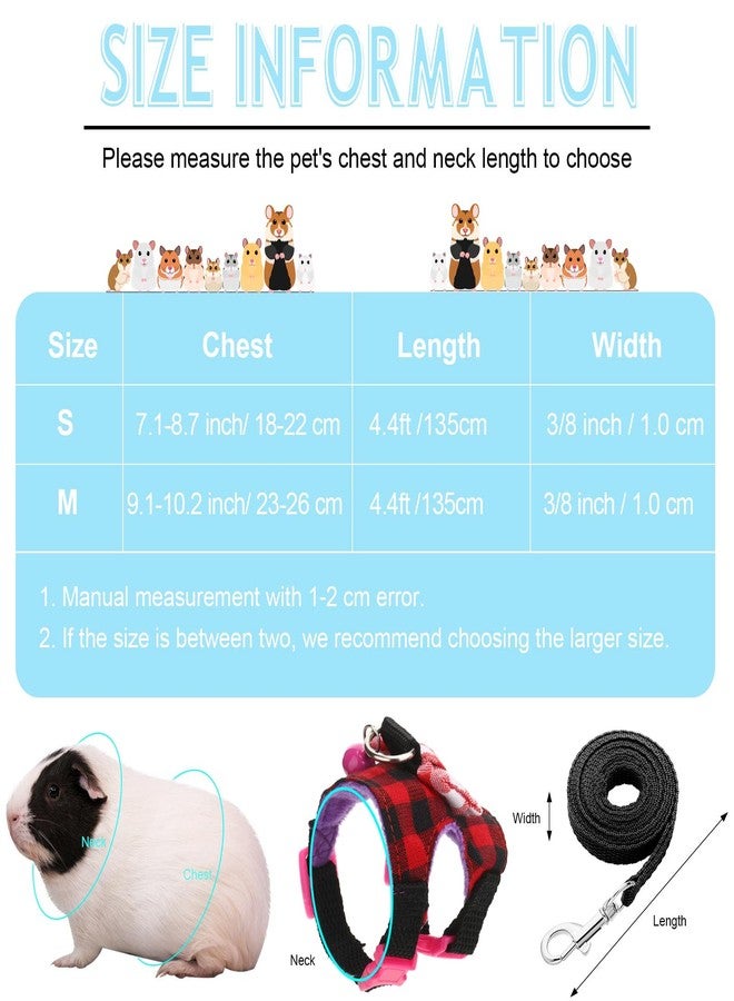 Weewooday 4 Pieces Ferret Harness and Leash Set Ferret Leash Small Pet with Cute Bowknot and Safe Bell Decor Chest Strap Harness for Outdoor Walking Rabbit Guinea Pig Bunny Hamster Puppy Kitten(Small) - Image 3