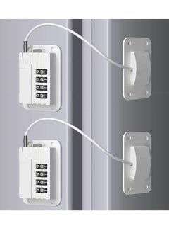 Refrigerator Lock Combination Fridge Locks 2 Pack Adhesive RV for Adults White Safety Kids Electric Mini Freezer Door