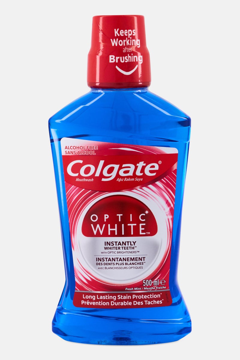 Colgate Optic White Whitening Mouthwash 500ml - Image 1