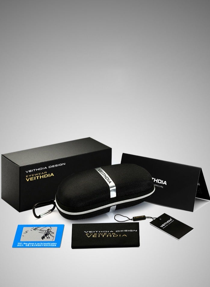 Veithdia Original VEITHDIA Sunglasses for males Polarized UV400 protection With Full Set Sun Protection Suitable for driving car Light Weight pilot style For men - Image 4