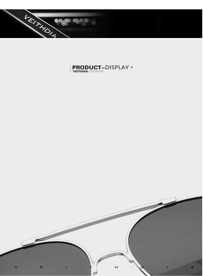 Veithdia Original VEITHDIA Sunglasses for males Polarized UV400 protection With Full Set Sun Protection Category 3 Suitable for driving car Light Weight pilot style For men  - Image 3