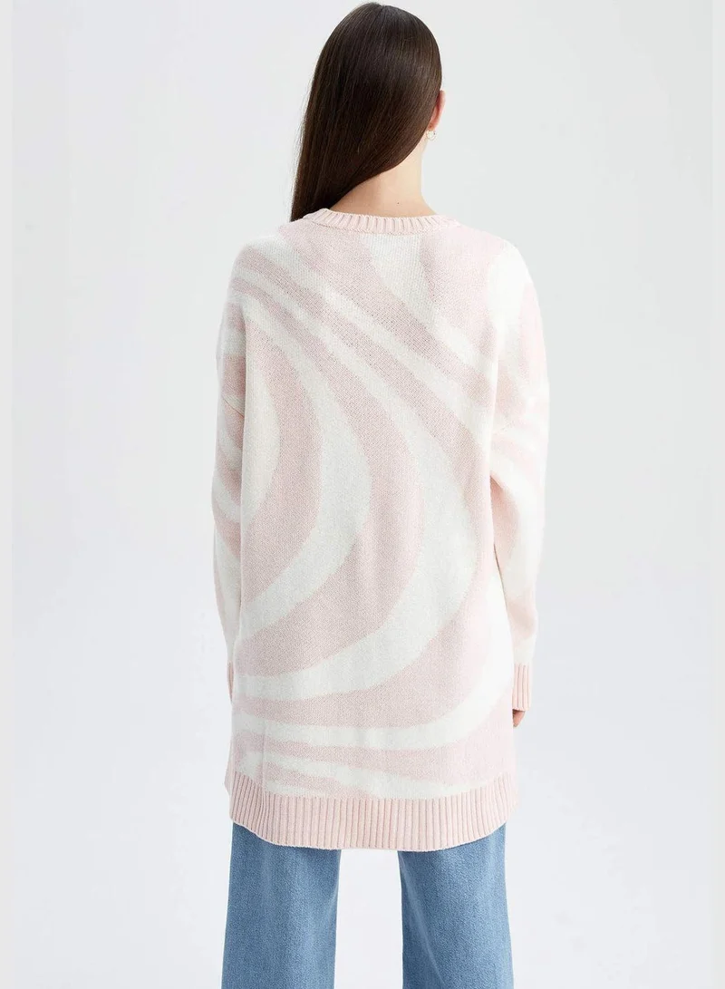 DeFacto Woman Regular Fit Crew Neck Long Sleeve Tricot Tunic