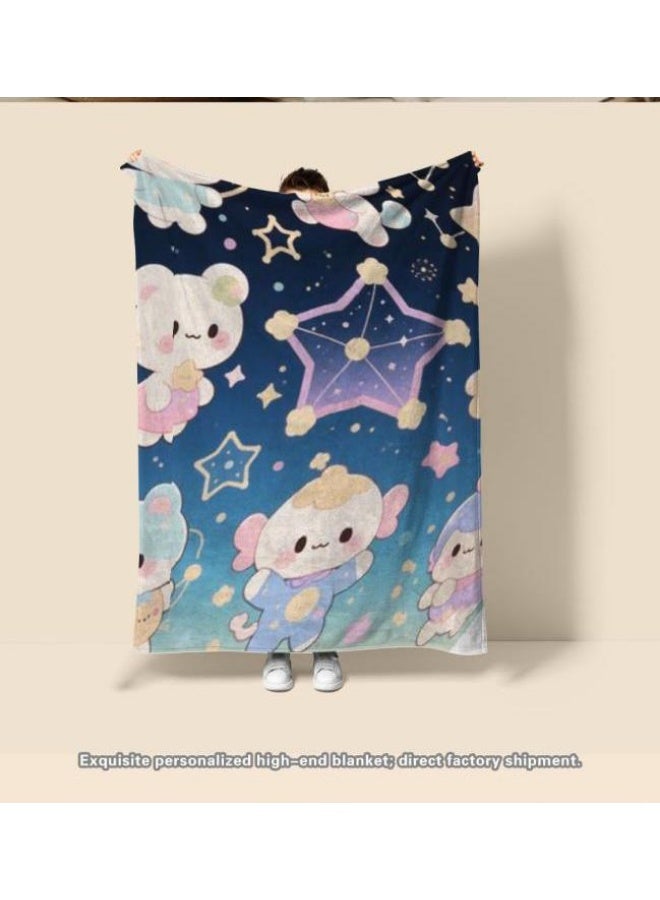 general Children's or student cartoon flannel thin blanket (warm and comfortable, suitable for sleep, games) 100cm*150cm - 506 - Image 5