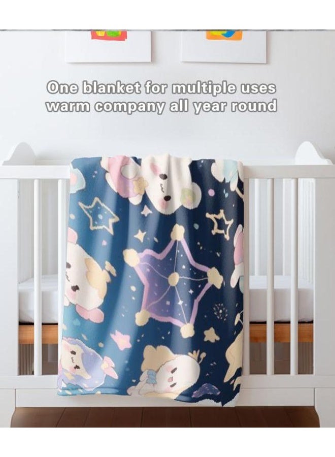 general Children's or student cartoon flannel thin blanket (warm and comfortable, suitable for sleep, games) 100cm*150cm - 506 - Image 1