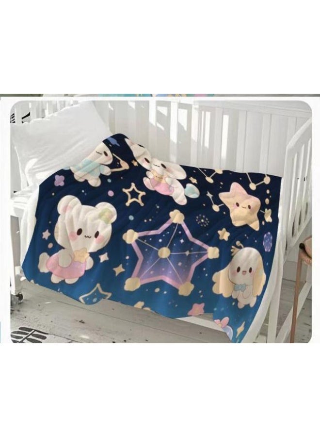 general Children's or student cartoon flannel thin blanket (warm and comfortable, suitable for sleep, games) 100cm*150cm - 506 - Image 3
