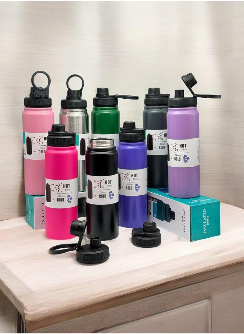 QSHOP QSHOP® Thermal Bottle 800ml – with Ergonomic Handle for Easy Carry, Airtight Leak Proof Lock, Advanced Vacuum Insulation Technology to Keep Liquids Hot or Cold for a Long Time  - Image 3