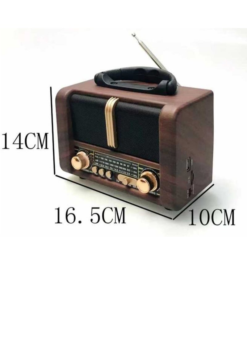 NNS Radio NS-8107BT Wireless Rechargeable Radio Fm Classsic Multicolour  - Image 1