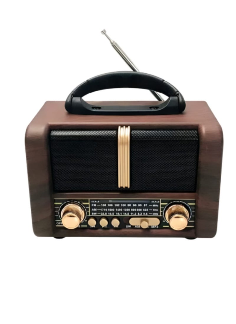 NNS Radio NS-8107BT Wireless Rechargeable Radio Fm Classsic Multicolour  - Image 4
