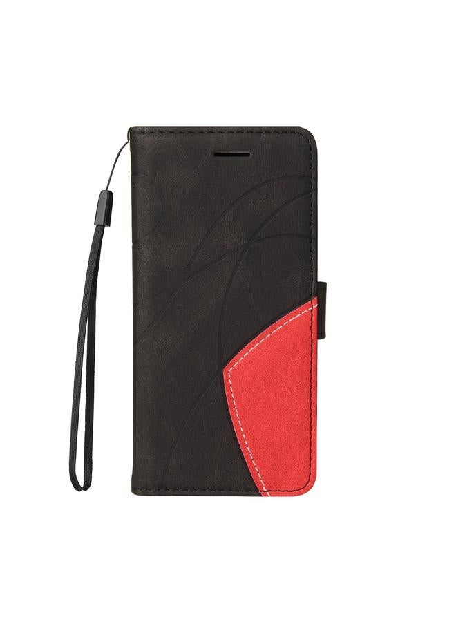 Zaboon Case For iPhone 13 Pro Dual-color Splicing Horizontal Flip PU Leather Case with Holder & Card Slots & Wallet - Image 2