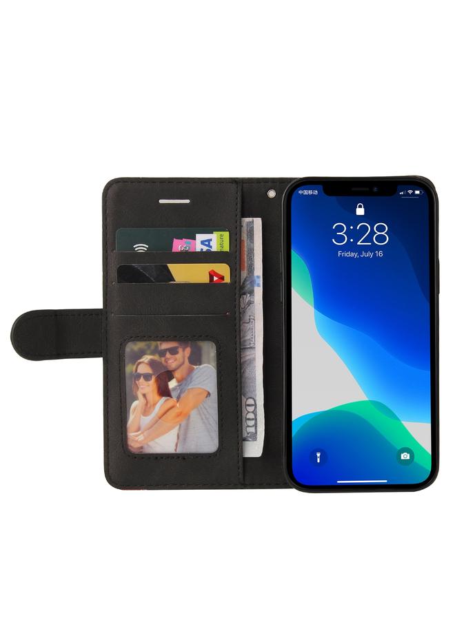 Zaboon Case For iPhone 13 Pro Dual-color Splicing Horizontal Flip PU Leather Case with Holder & Card Slots & Wallet - Image 4