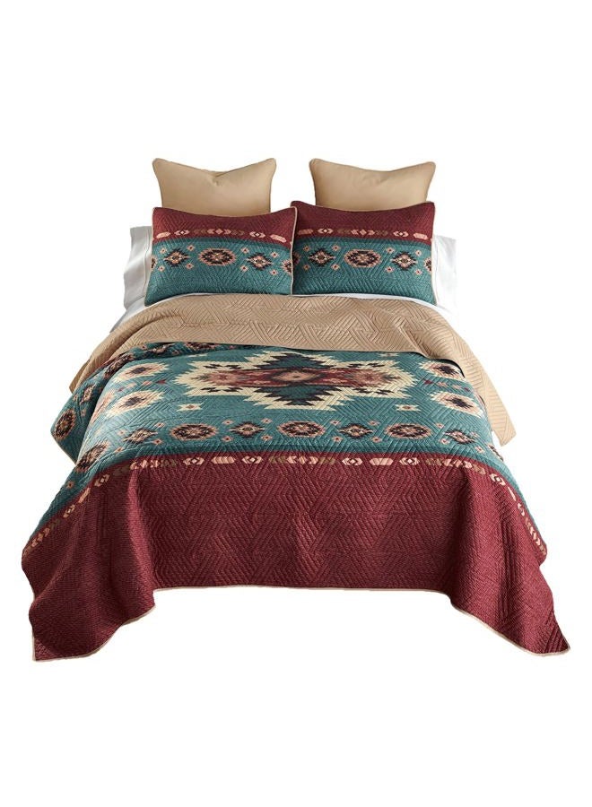 Donna Sharp Queen Bedding Set - 3 Piece - Apache Southwest Quilt Set, Bed Comforter, Bed Quilt with Queen Quilt and Two Standard Pillow Shams - Machine Washable - Image 2