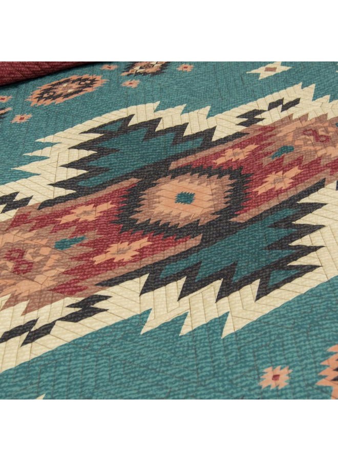 Donna Sharp Queen Bedding Set - 3 Piece - Apache Southwest Quilt Set, Bed Comforter, Bed Quilt with Queen Quilt and Two Standard Pillow Shams - Machine Washable - Image 5