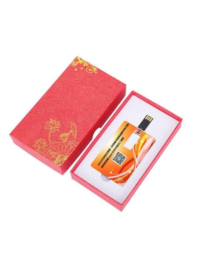 Ultra-thin Card U Disk Enterprise Advertising Business Card USB Disk 3.0 High-speed Business Bidding Wedding Gift U Disk Wholesale-Color:Gift Box Packaging-Capacity:2.0 32GB - Image 1