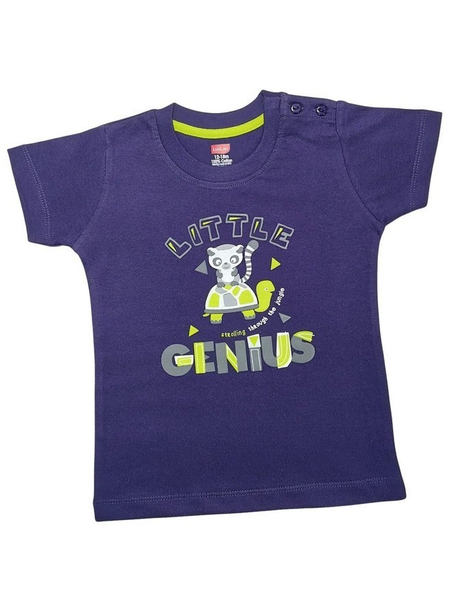 لوفلاب تي شيرت لوف لاب للأولاد بأكمام نصفية، متعدد الألوان، قطن ١٠٠٪، فستان للأولاد، ملابس للأولاد، ملابس أطفال، عبوة من ٥ قطع - Image 3