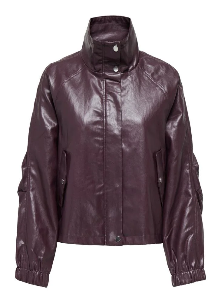 Only  Casual Faux Leather Jacket for Women | Best Price UAE