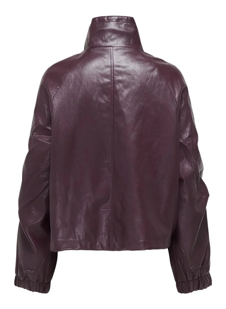 Only  Casual Faux Leather Jacket for Women | Best Price UAE