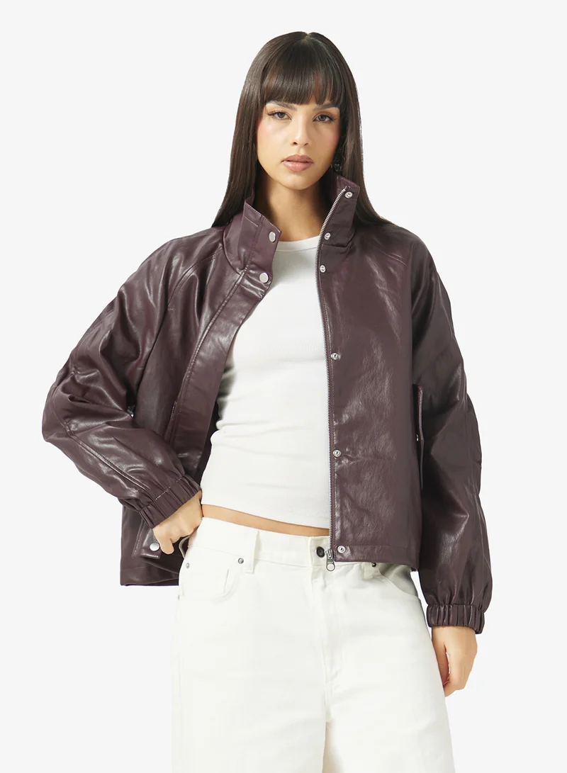 Only Casual Faux Leather Jacket