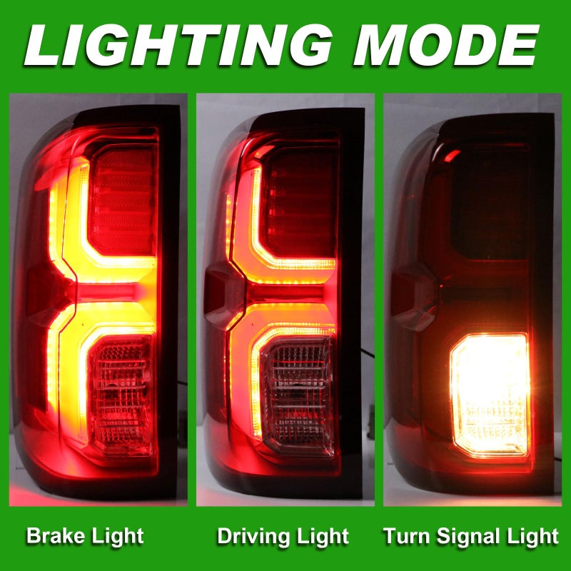 Lochnchn LED Tail Light Compatible with Chevy Silverado 1500 2016 2017 2018 Rear Taillight Assembly Brake Lamp Left Driver Side Replace 84288718 GM2800294 - Image 3