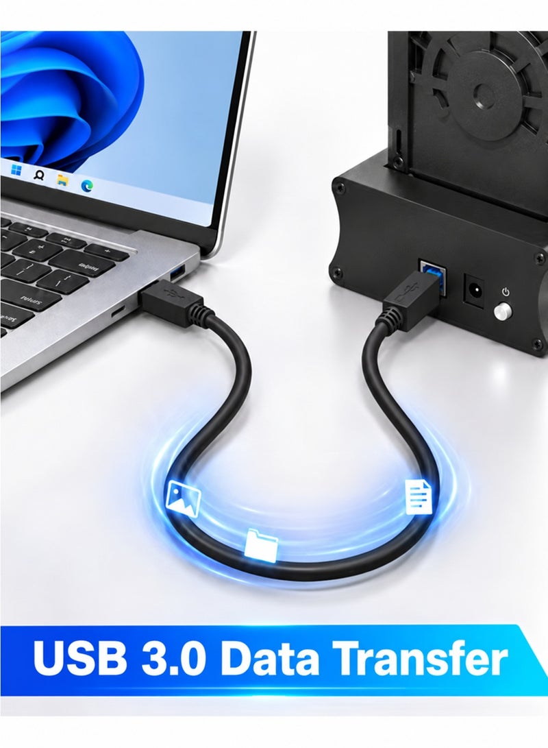FUJISHKA USB 3.0 A to USB B Cable 1.5 Meter, Type A Male to Type B 3.0 Male Printer Cable USB 3.0 Type B Compatible with Docking Station, External Hard Drivers, Scanner, Printer - Image 4