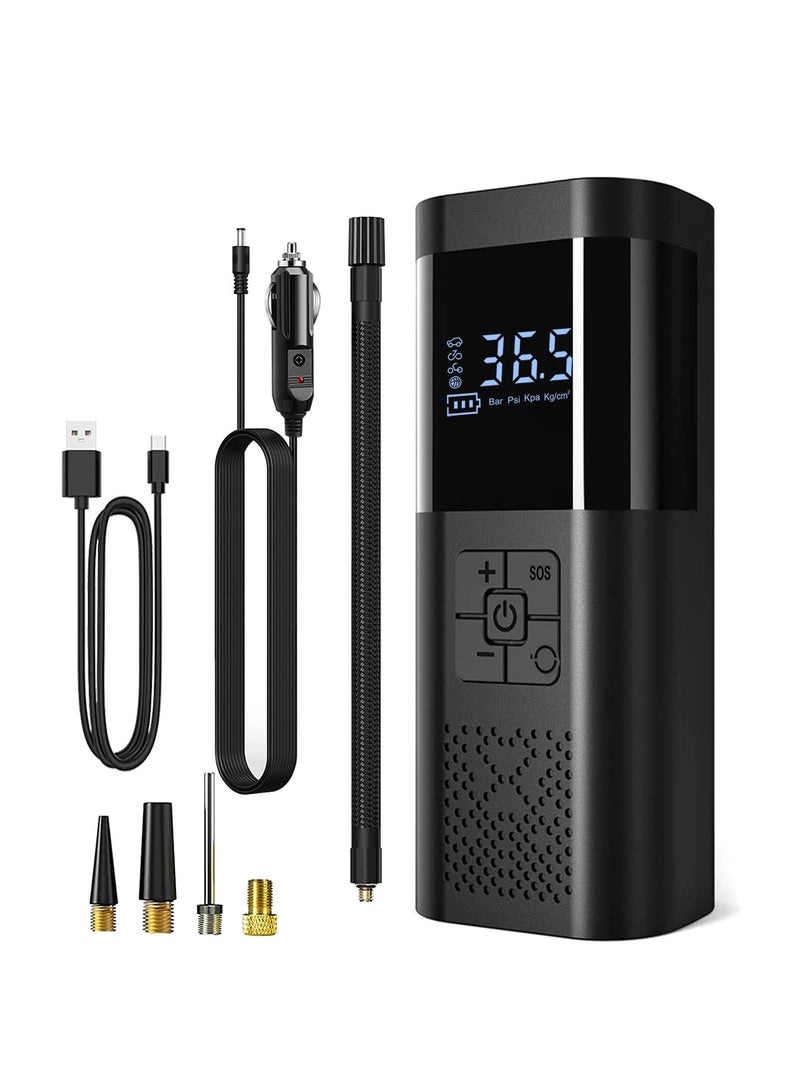 Air Compressor Tire Inflator Pump Car Portable 150 PSI Fast Inflation with LCD Dual Screen Electric Tire Pump for Car Tire For Car Bicycle Motorcycles Ball - Image 1