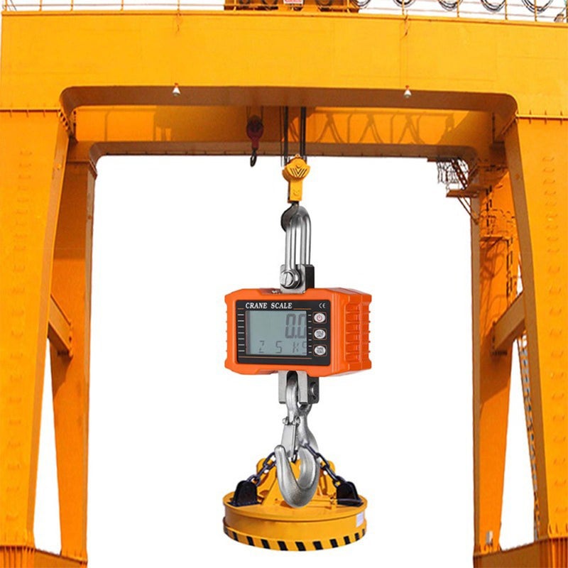 Digital Hanging Scale 1000kg/ 2204lbs Portable Heavy Duty Crane Scale LCD Backlight Industrial Hook Scales Unit Change/ Data Hold/ Tare/ Zero for Construction Site Travel Market Fishing Outdoor Work - Image 3