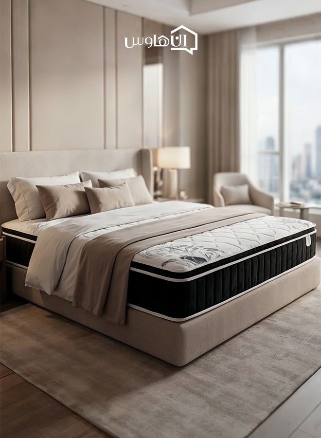 In-House Black One Plus| Multi Layer Bed Mattress Double Sided 19 Layers Thickness 36 cm - Size Queen - 160x200 cm - Image 1
