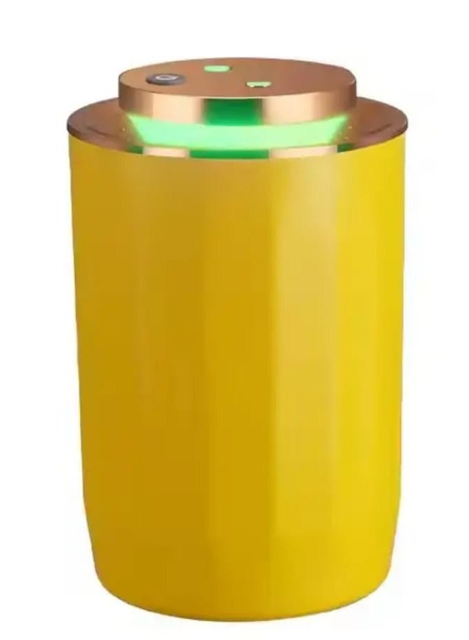 مرطب هواء صغير 2200 مل مع موزع مزدوج للزيوت العطرية، مرطب هواء برذاذ بارد USB للسيارة والمكتب وغرفة النوم (اصفر)  - Image 1