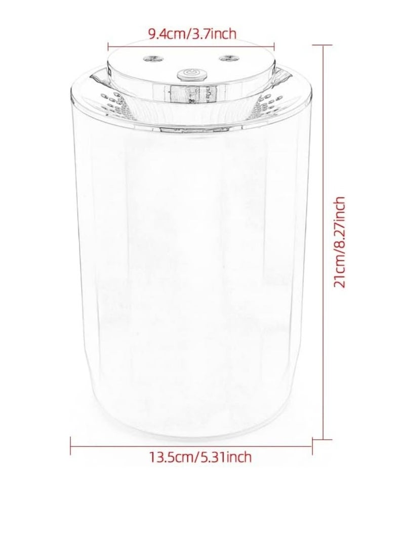 مرطب هواء صغير 2200 مل مع موزع مزدوج للزيوت العطرية، مرطب هواء برذاذ بارد USB للسيارة والمكتب وغرفة النوم (اصفر)  - Image 2