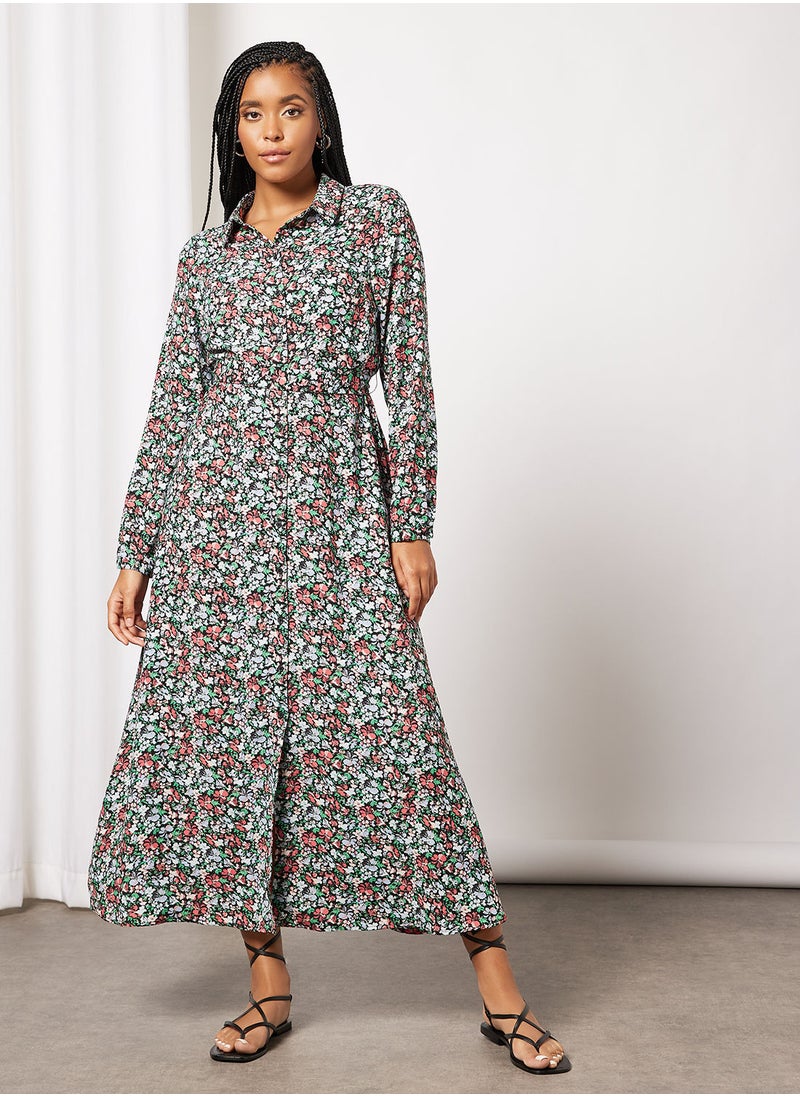 VERO MODA - Printed Button Down Dress - Image 1