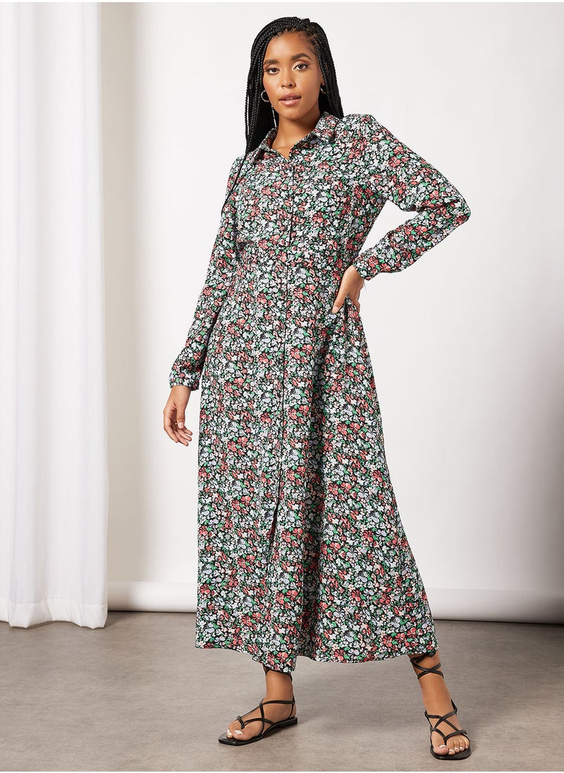 VERO MODA - Printed Button Down Dress - Image 1