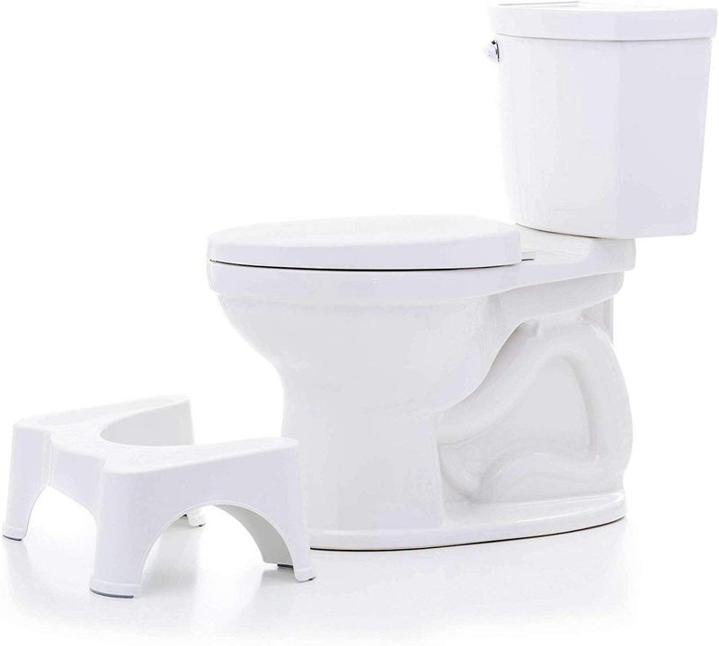 Mobhada Portable Comfortable Sturdy Squat Toilet Foot Step Stool for Western Toilets for Potty Training Kids and Adults (White) - Image 2