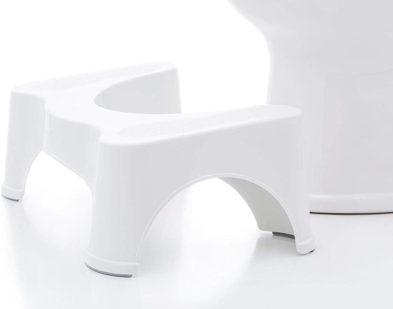 Mobhada Portable Comfortable Sturdy Squat Toilet Foot Step Stool for Western Toilets for Potty Training Kids and Adults (White) - Image 3
