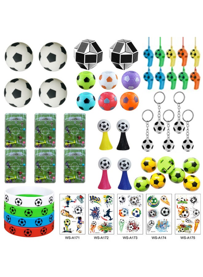 2022 World Cup Soccer Small Toy DIY Football Bracelet Fan Palace Whistle Keychain Football Set-Color:1600 - Image 1