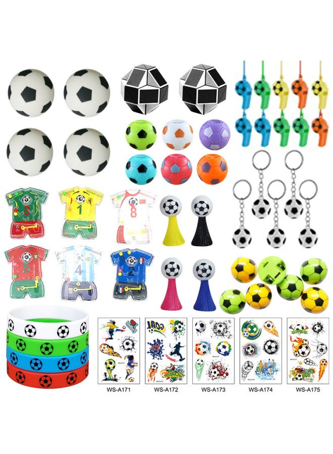 2022 World Cup Soccer Small Toy DIY Football Bracelet Fan Palace Whistle Keychain Football Set-Color:1600 - Image 3