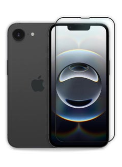 Iphone 16E Screen Protector Full Glue Bubble Free Anti-Scratch Anti-Fingerprint 9H Hardness 3D Curved Edge Tempered Glass Screen Protector for Iphone 16e 2025 5D Black
