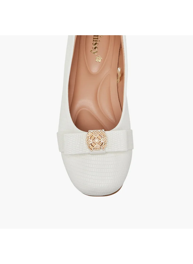 Little Missy Girls Metal Accent Slip-On Ballerina Shoes