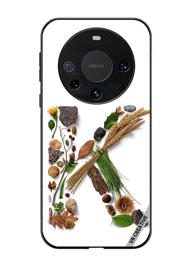 VR CREATIVE Protective Case Cover For Huawei Mate 60 Pro Alphabet K Design Multicolour - Image 1