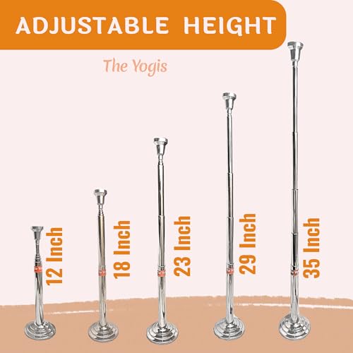 The Yogis™ Premium Steel Yoga Trataka Stand Candle Stand for Opening Third Eye Meditation with Brass Diya and Eye Cups - Image 4
