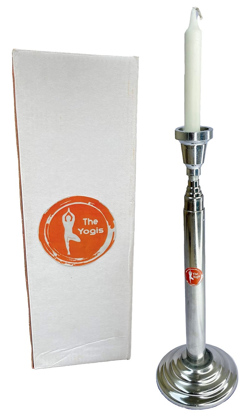 The Yogis™ Premium Steel Yoga Trataka Stand Candle Stand for Opening Third Eye Meditation with Brass Diya and Eye Cups - Image 5
