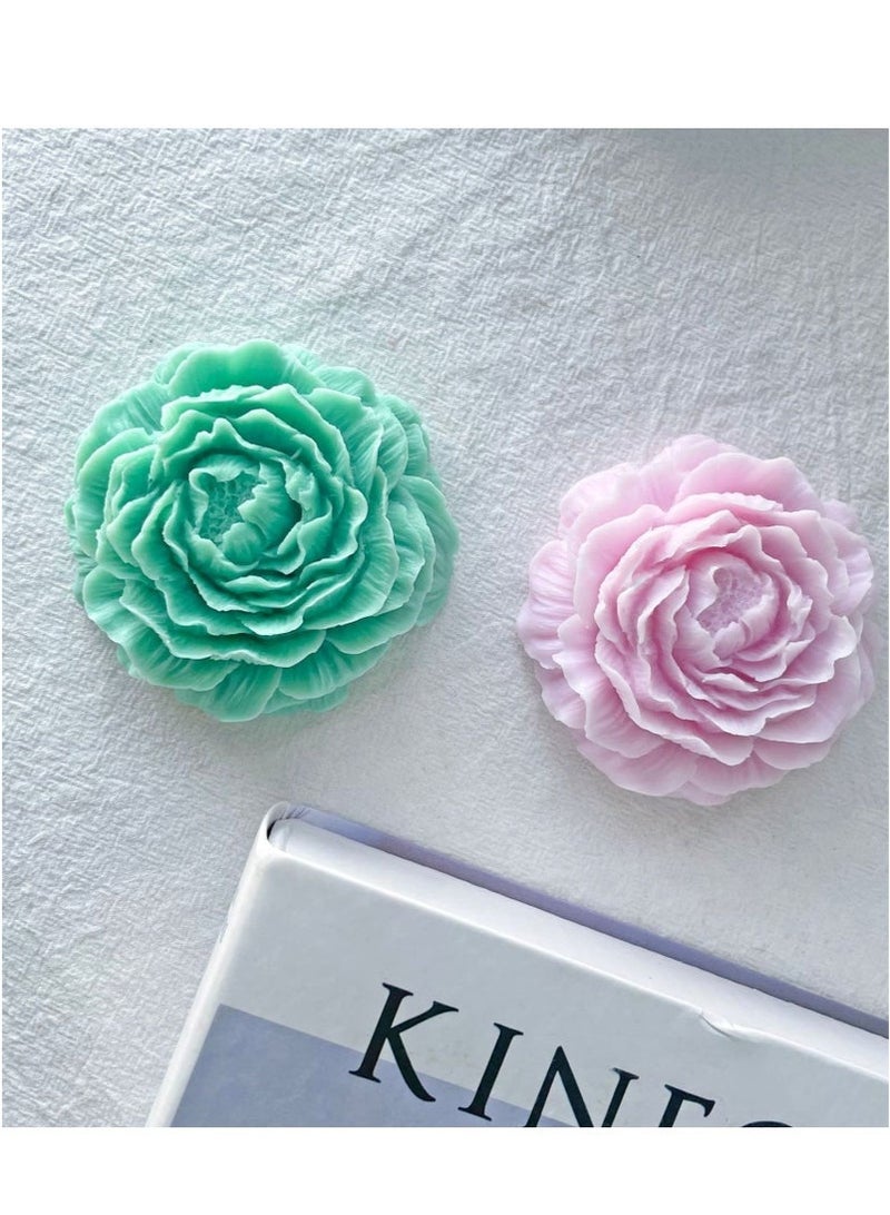 Bukela 3D Peony Flower Silicone Molds for Crafting Candles, Resin Pillars, Aromatherapy Gypsum Candles, Wax, Soap, and Flower Specimens - Image 4