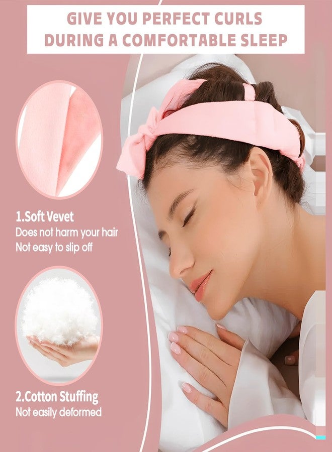XRACEPHOL Heatless Curls Overnight Hair Curlers to Sleep In Overnight Curls for Women Heatless Hair Curler for Long Hair Overnight Headband （Pink） - Image 5