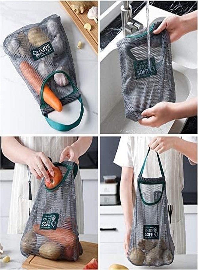 Pekos Reusable Mesh Bags for Fruits & Vegetables | Eco-Friendly Storage Net Bags for Fridge Organization | Hanging Vegetable Storage Bag for Kitchen | Multi-Purpose Organizer (1 Pcs) - Image 3